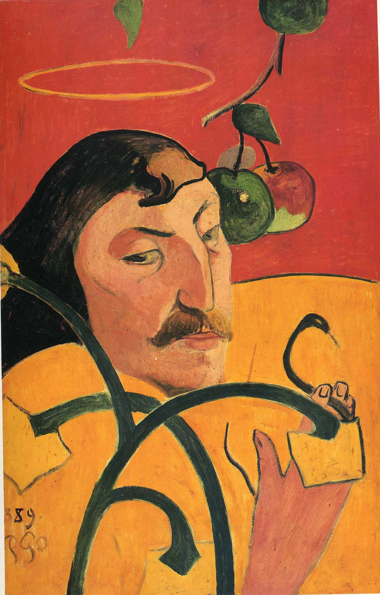 Paul Gauguin. Self-portrait with halo