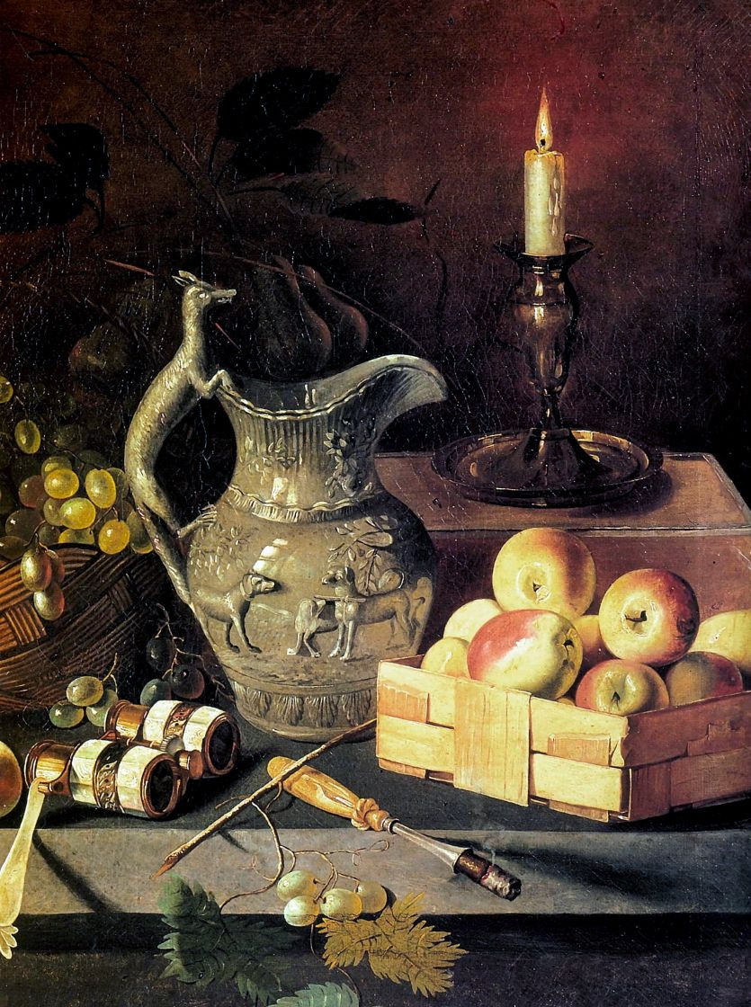 Ivan Fomich (Trofimovich) Khrutsky. Still life with candle. Fragment