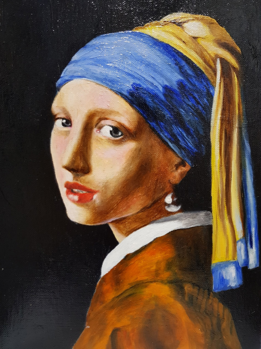 Xenia Ivanovna Mineeva. Based on "Girl with a Pearl Earring."