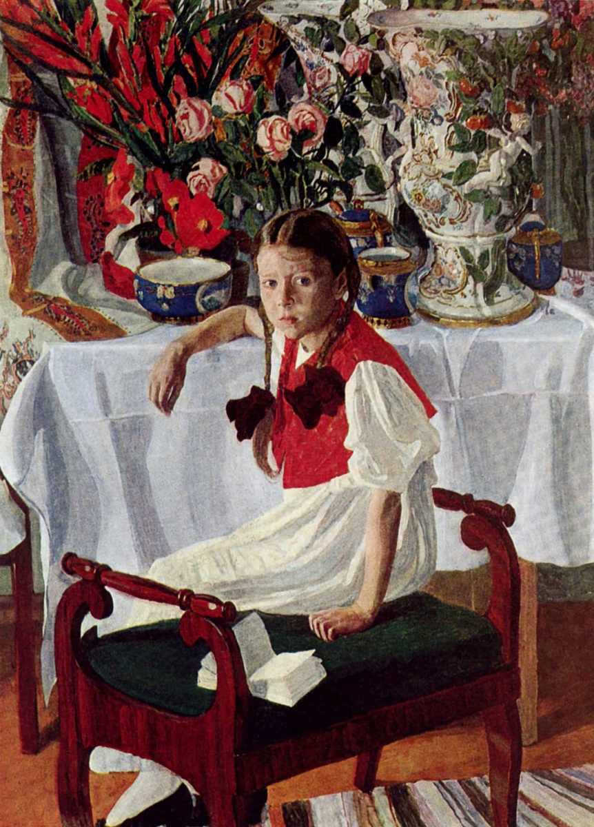 Alexander Yakovlevich Golovin. Girl and porcelain