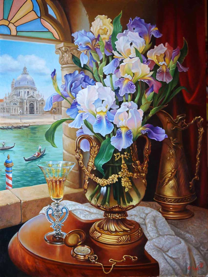 Vladimir Abat-Cherkasov. Venetian irises