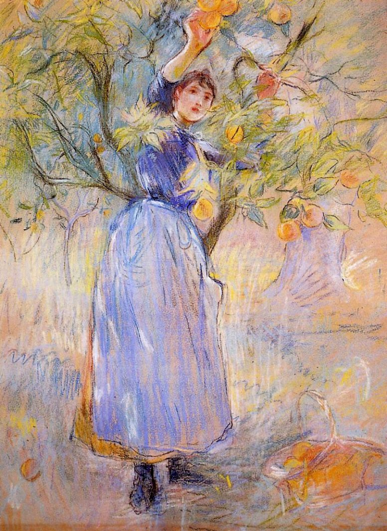 Berthe Morisot. A picking oranges