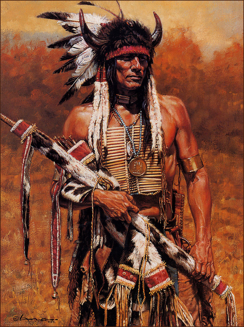 Стивен Ланг картины индейцы