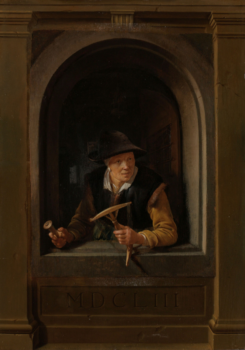 Gerrit (Gerard) Dow. Frau des Fischers