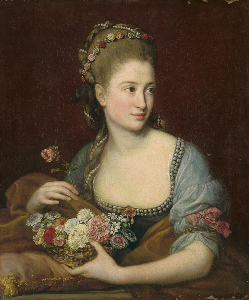 Pompeo Girolamo Batoni. Portrait of a Woman as Flora