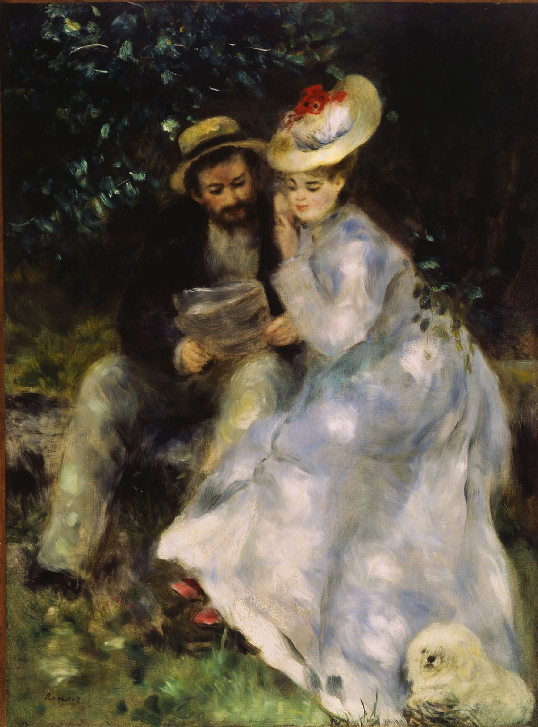 Pierre Auguste Renoir Painting The Lovers 