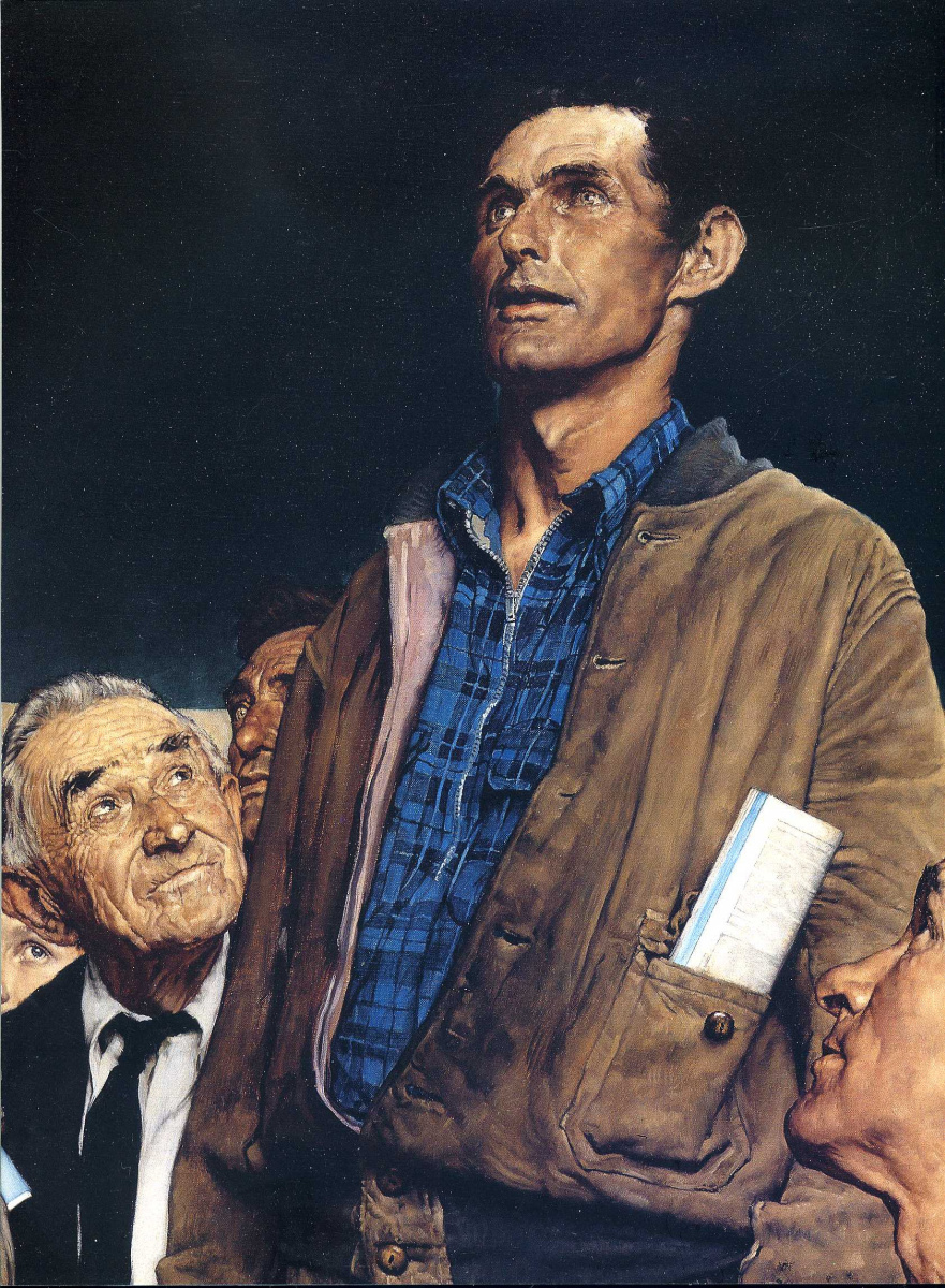 Norman Rockwell. Four freedoms. Freedom of speech