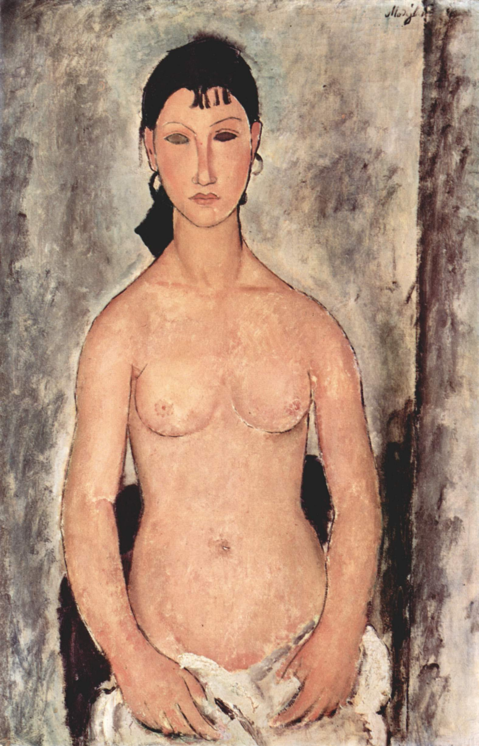 Elvira Porn - Amedeo Modigliani Standing Nude (Elvira), 1918, 65Ã—100 cm: DescripciÃ³n de  la obra | Arthive