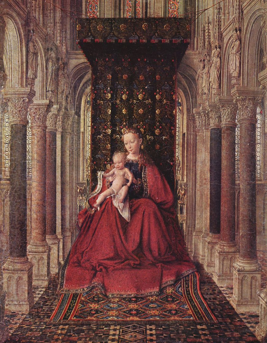 The Dresden triptych. Central scene: Madonna with child