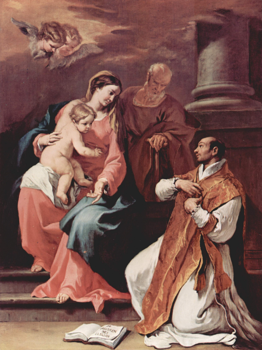 Sebastiano Ricci. Holy family and St. Ignatius of Loyola