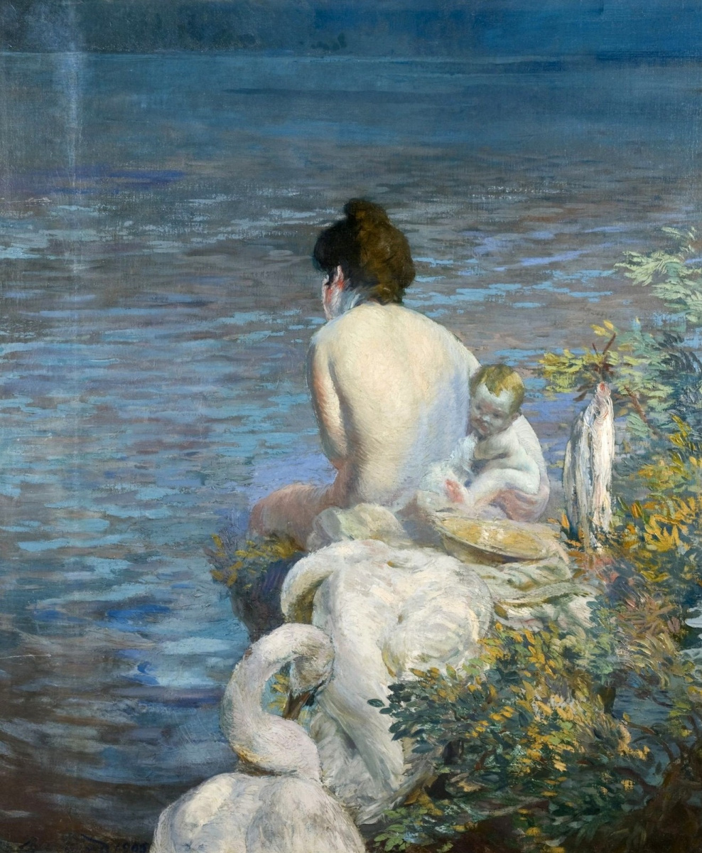 Paul Albert Benar. Bather and swans. 1905