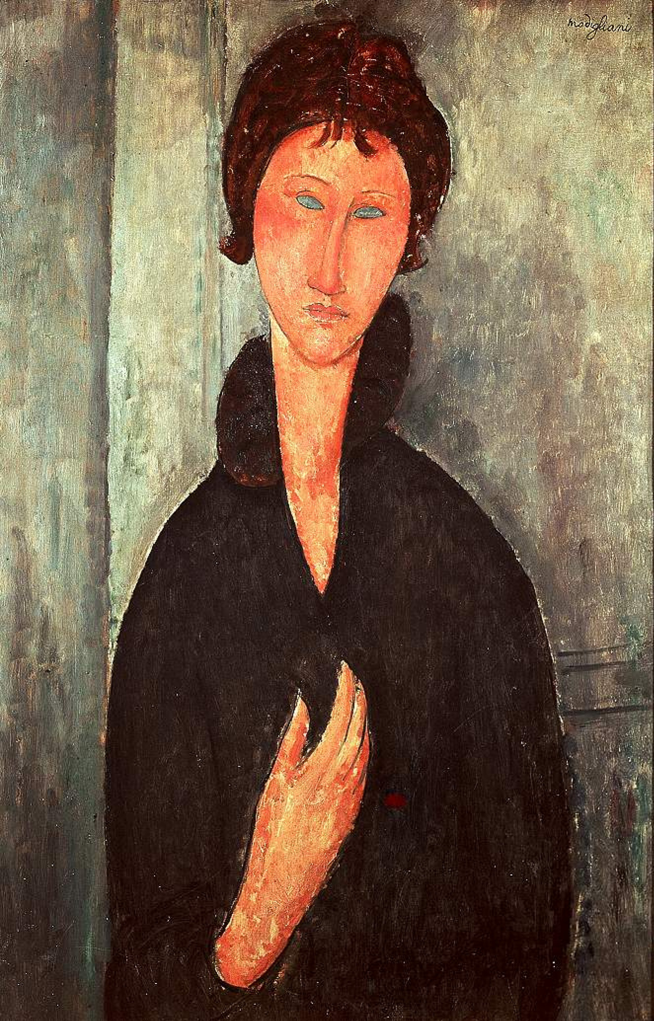Амедео Модильяни - Женщина с голубыми глазами, 1918, 54×81 см: Описание  произведения | Артхив