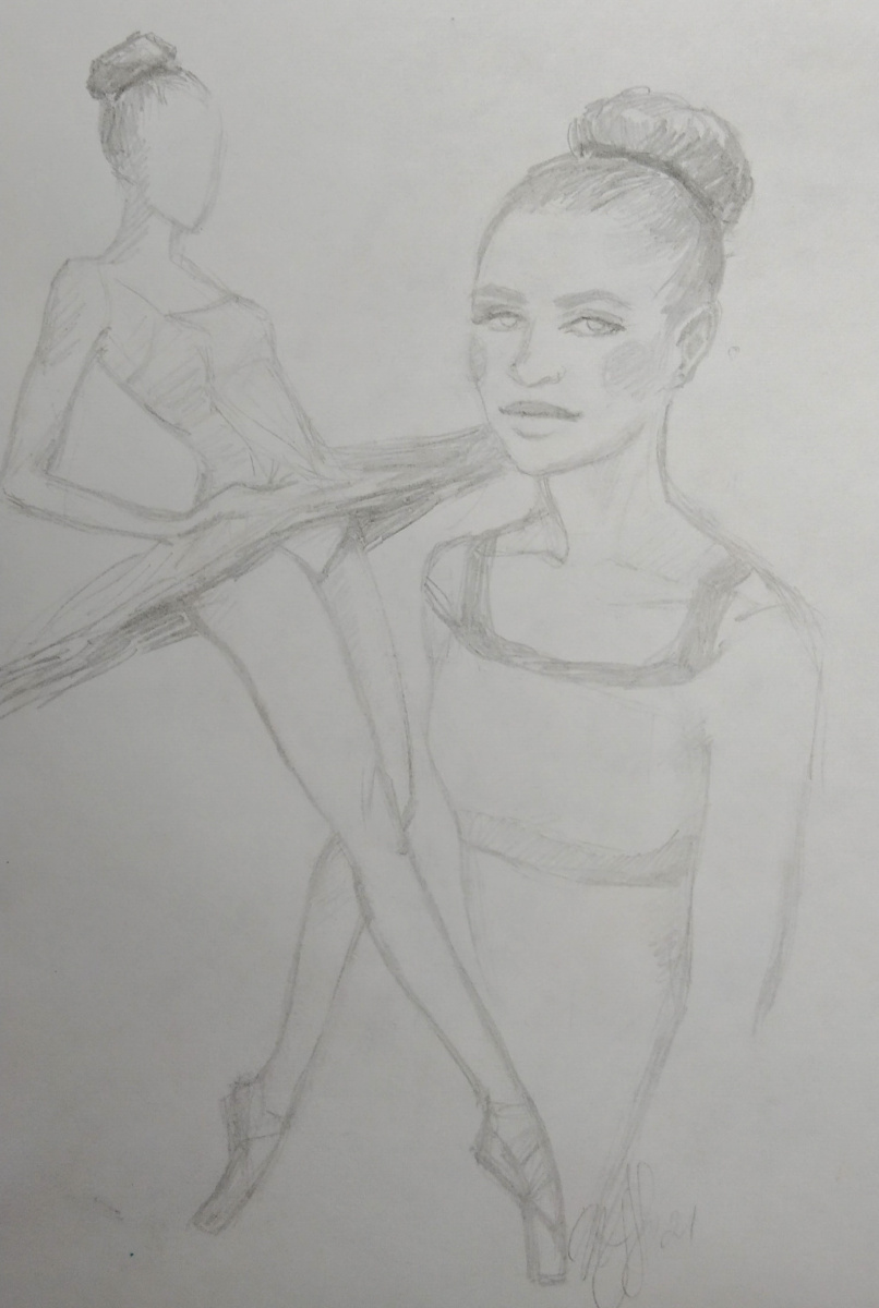 Julia May. Ballerina (sketch)