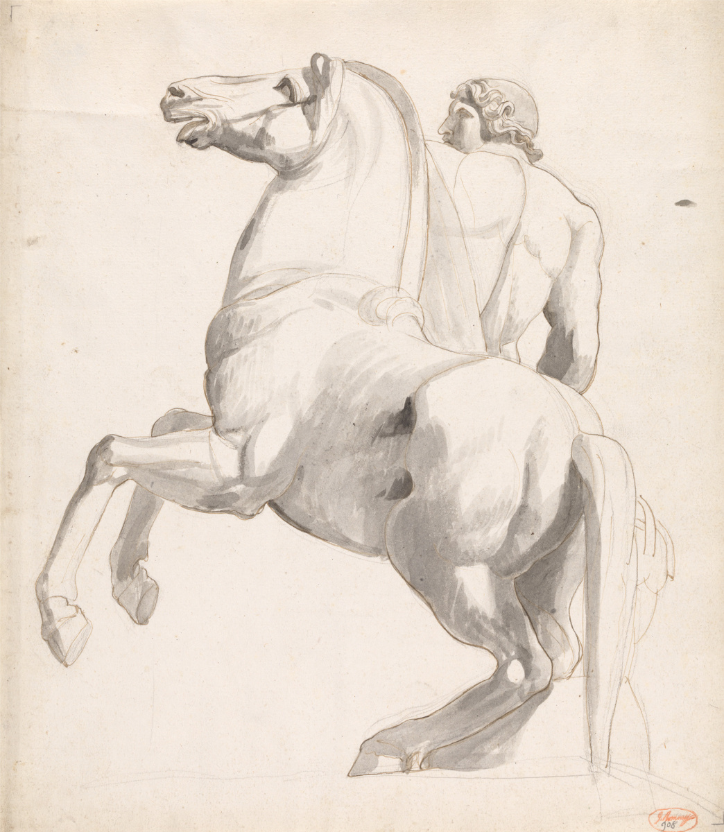 Description of the artwork "A rider from Monte Cavallo. 