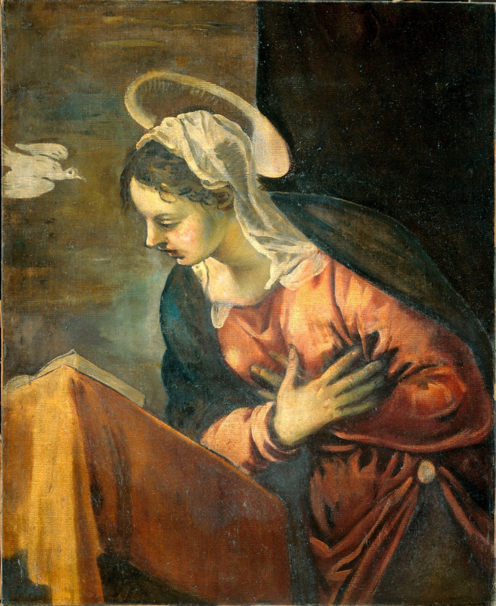The Annunciation of Mary. Décor panel of San Benedetto in Venice