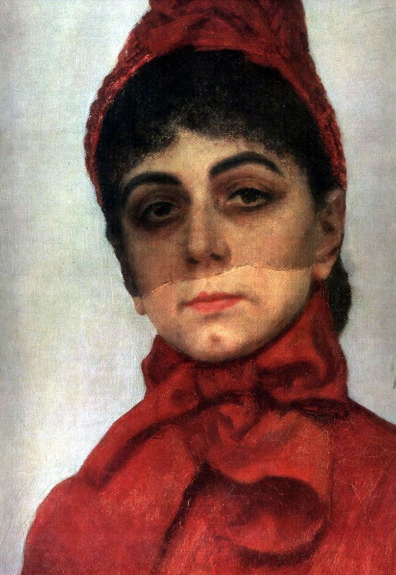 Ilya Efimovich Repin. Portrait of the Baroness V. I. Ikskul von Hildenbandt. Detail