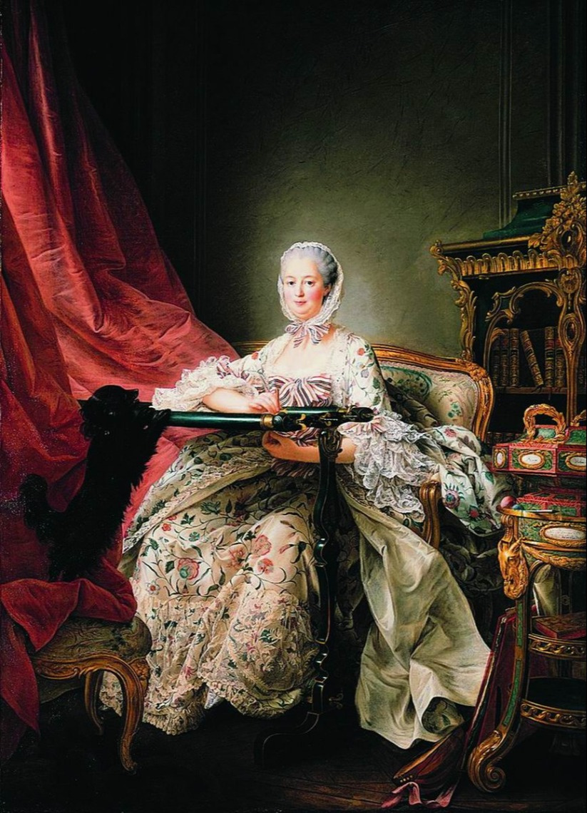 Francois Hubert Drouet. Madame de Pompadour behind the embroidery frame