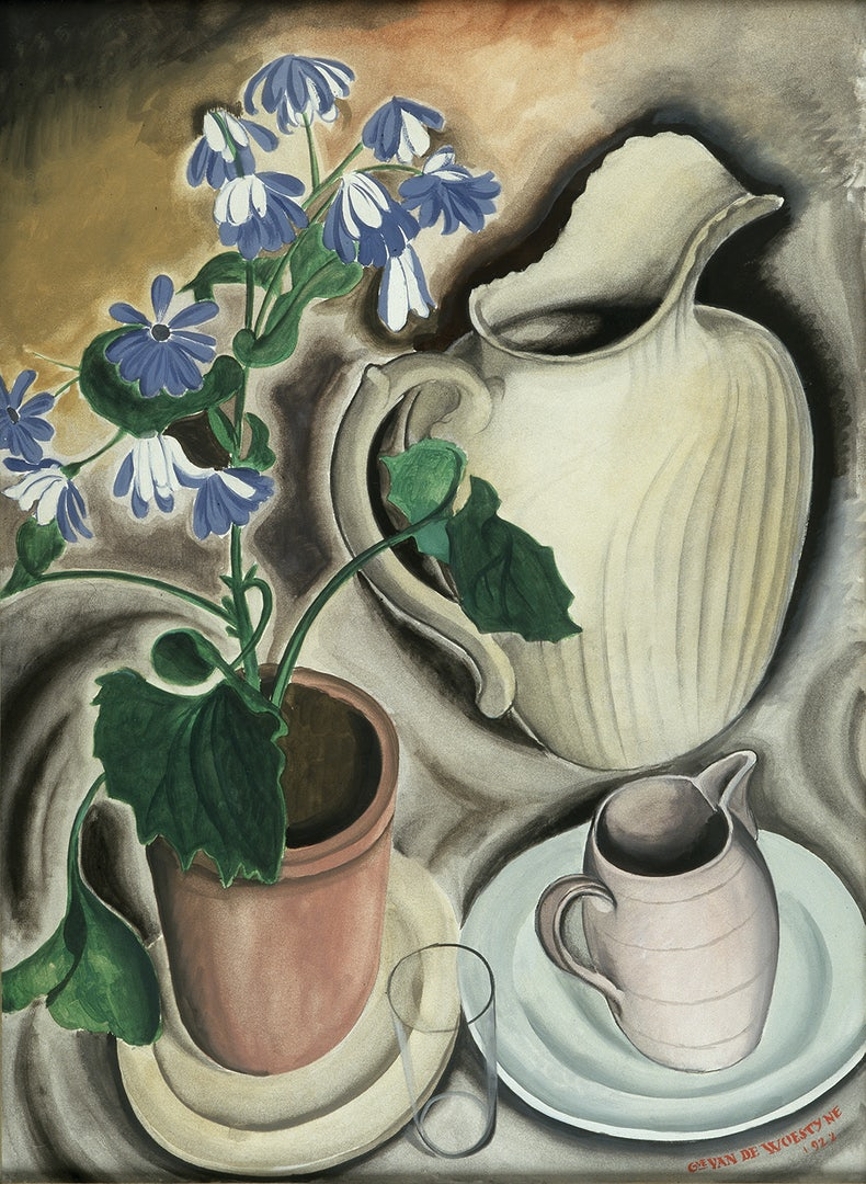 Gustave van de Woestijne. Still life with a white jug
