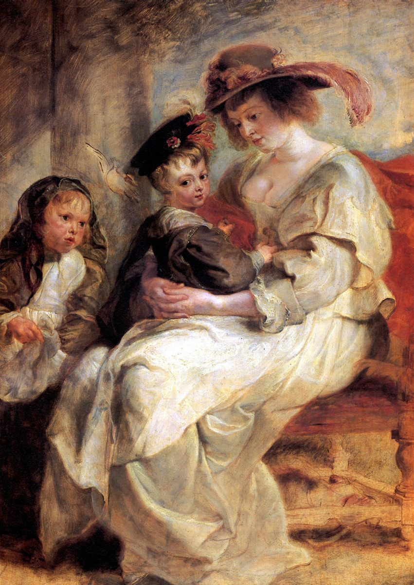 Peter Paul Rubens. Helena Fourment with children Claire-Jeanne and Francois