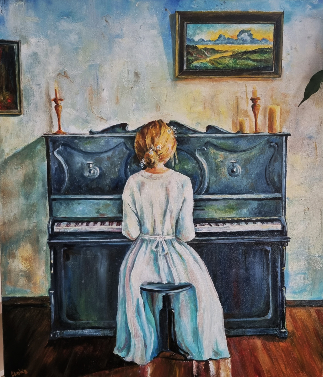 Daria Vasilevna Chaika-Feldman. The Girl at the Piano