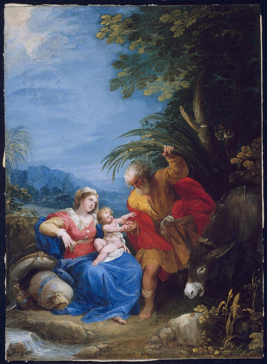 Rest on the flight into Egypt. 1597 approx.