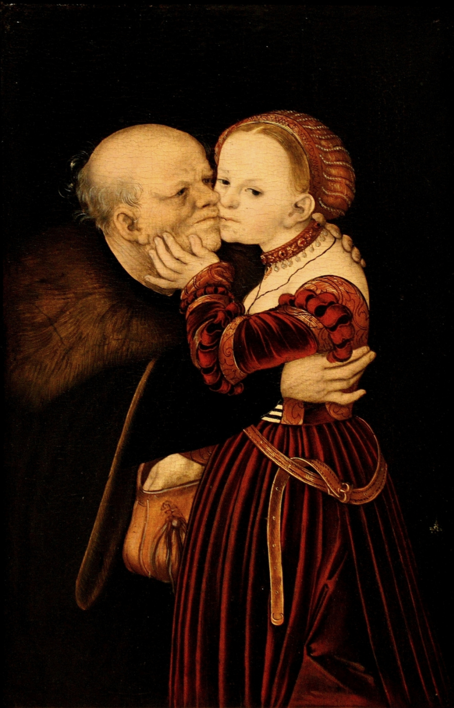 Drawing of a doomer meme by lucas cranach the elder