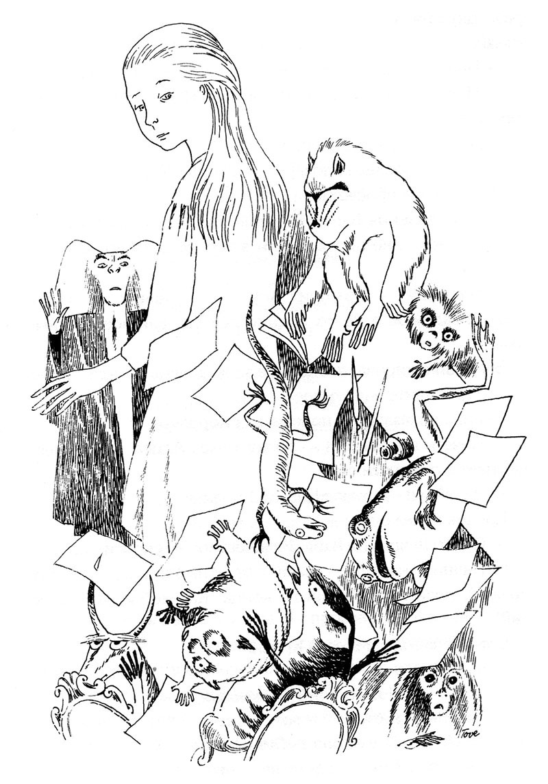 Tove Jansson. Illustration to the story by L. Carroll “Alice in Wonderland”