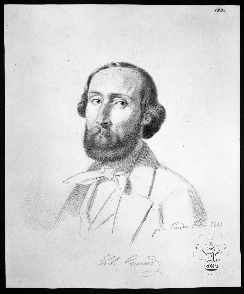 Theodor Leopold Weller. Portrait of Johann Grund