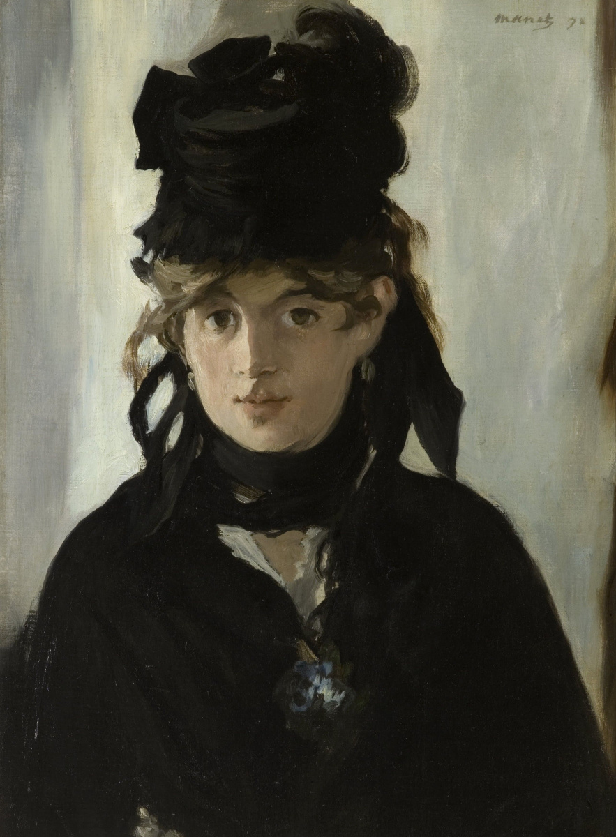 Edouard Manet. Portrait of Berthe Morisot with bouquet of violets