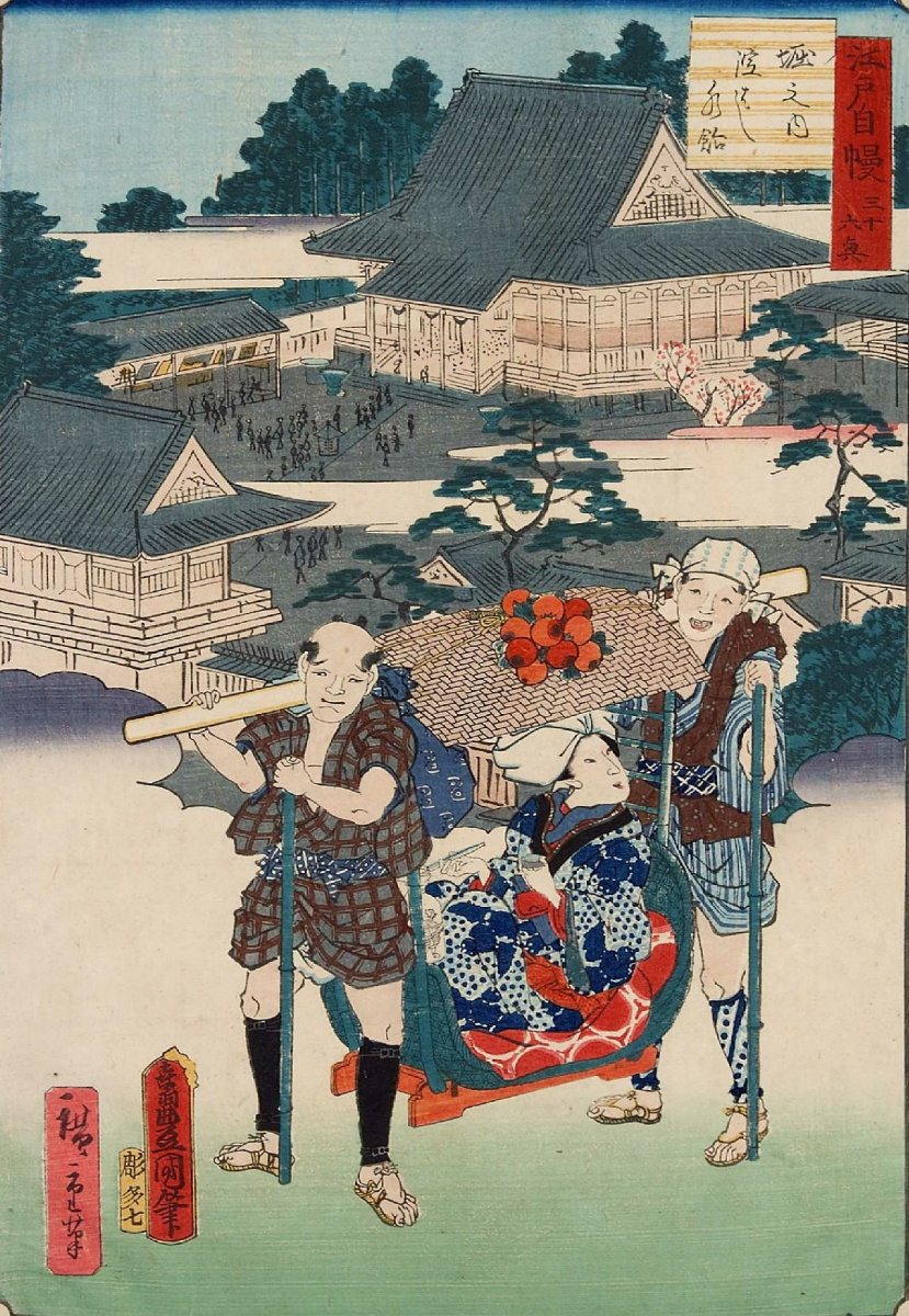 Utagawa Kunisada. Palace Edobashi. Series "Pride of Edo: 36 best scenery"