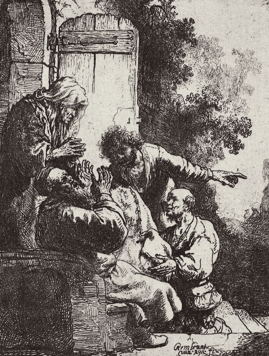 Rembrandt Harmenszoon van Rijn. Jacob mourning the death of Joseph