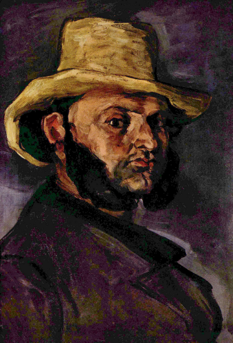 Paul Cezanne. Man in straw hat