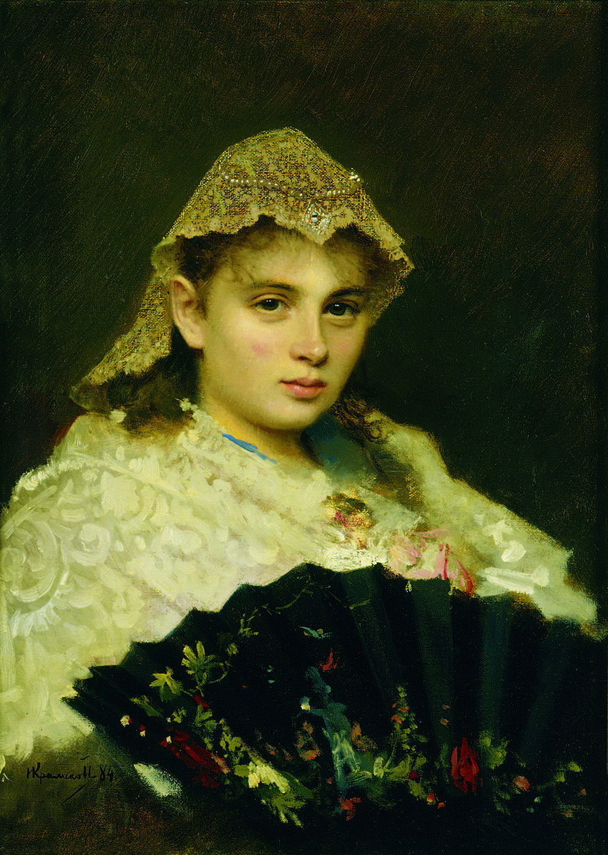 Ivan Nikolayevich Kramskoy. Portrait Of Olga Afanasievna, Raptopoulo