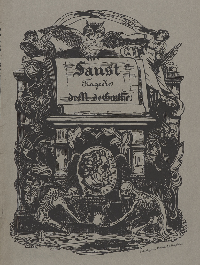 Title page of collection of lithographs for Goethe's "Faust"