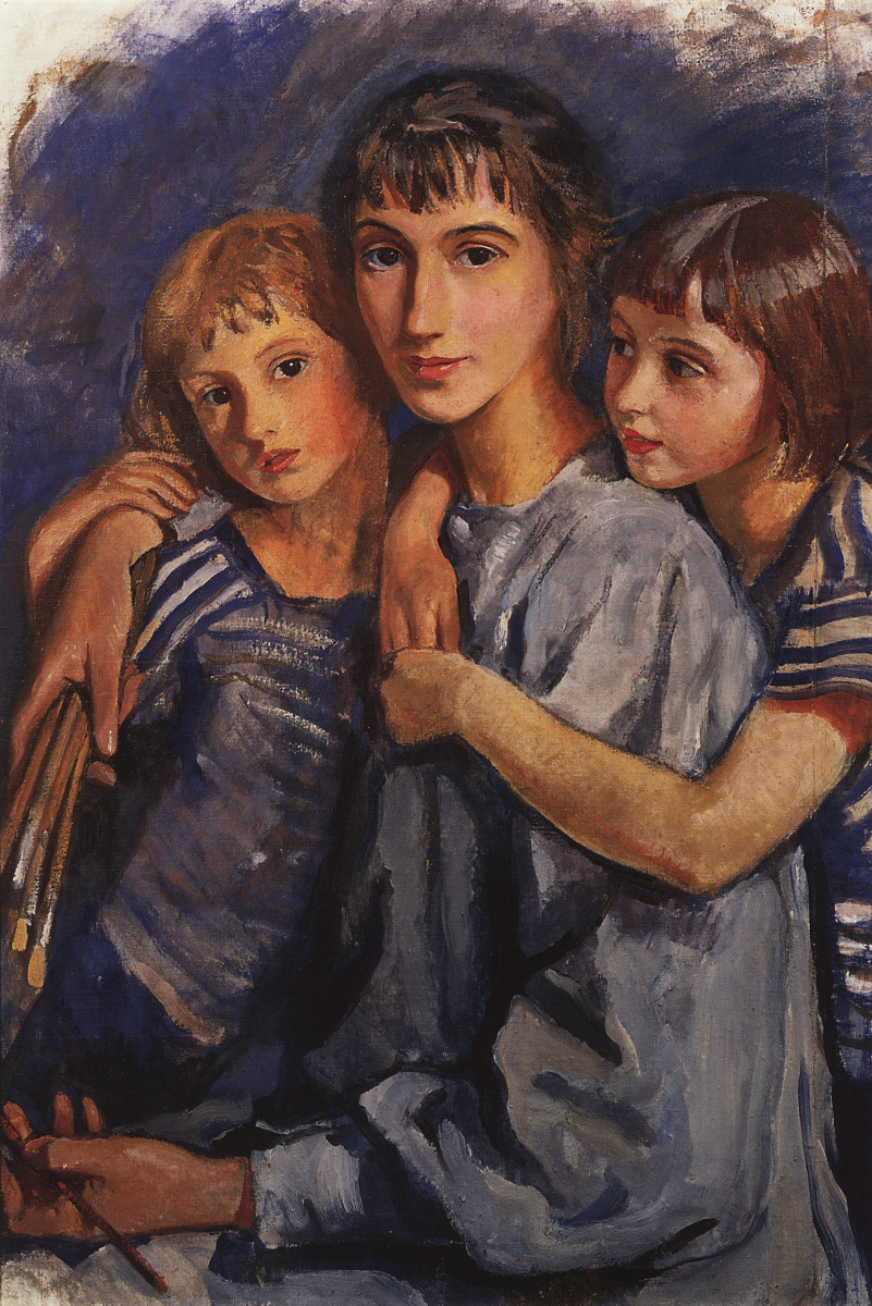 Zinaida Serebriakova. Self-portrait with daughters
