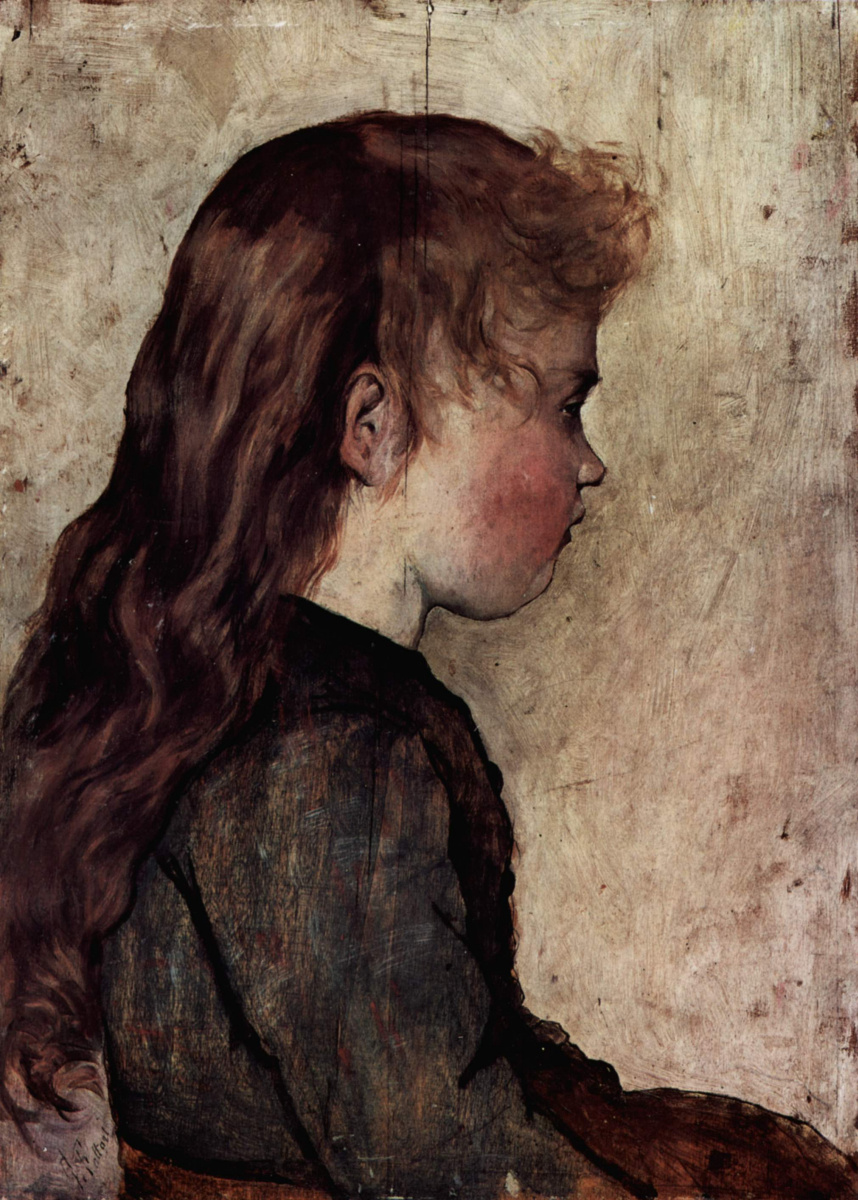 Giovanni Fattori. Portrait of young woman in profile