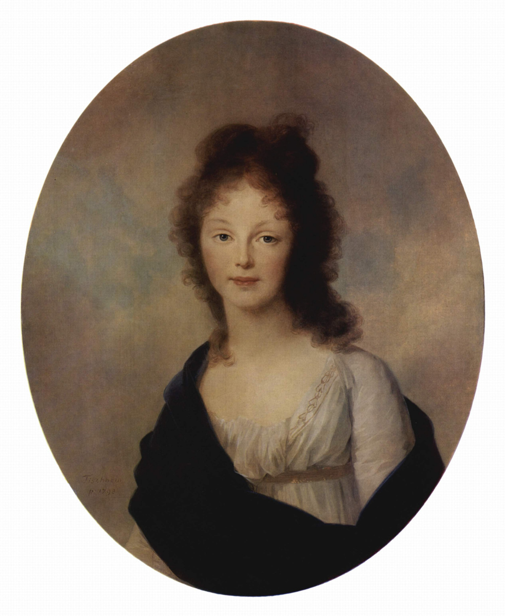 Johann Heinrich Wilhelm Tishbein. Portrait of Louise of Prussia, wife of king Friedrich Wilhelm III