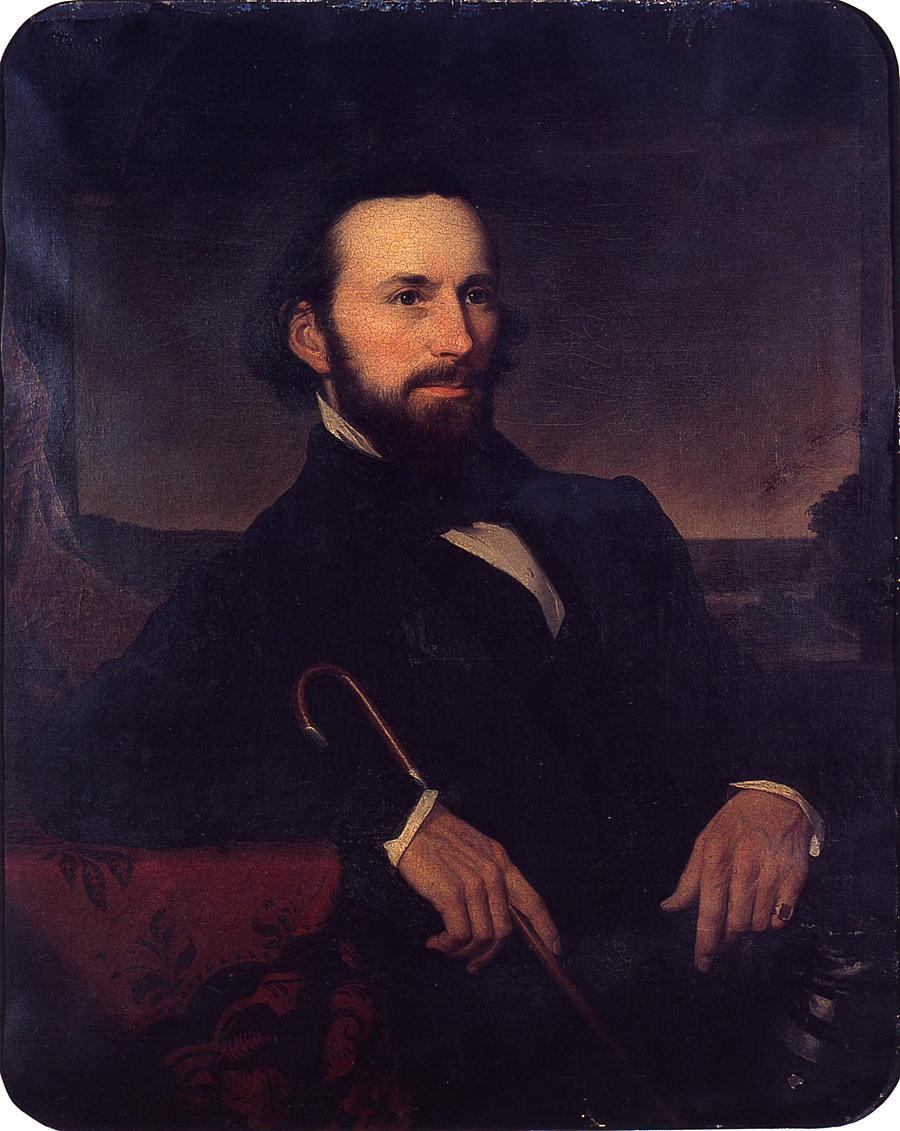 Martin Johnson Head. Portrait of a man with a cane