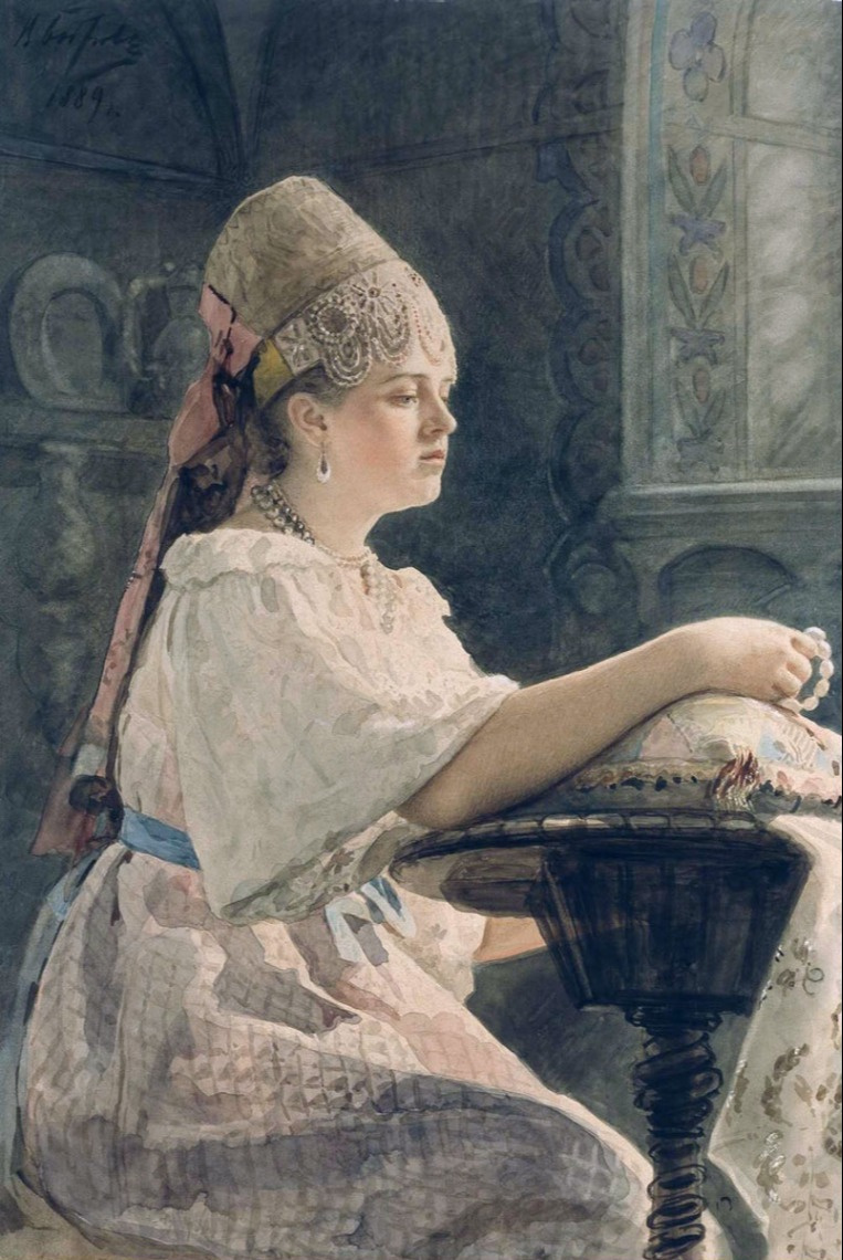 Victor Bobrov Russia 1842 - 1918. Boyar Girl