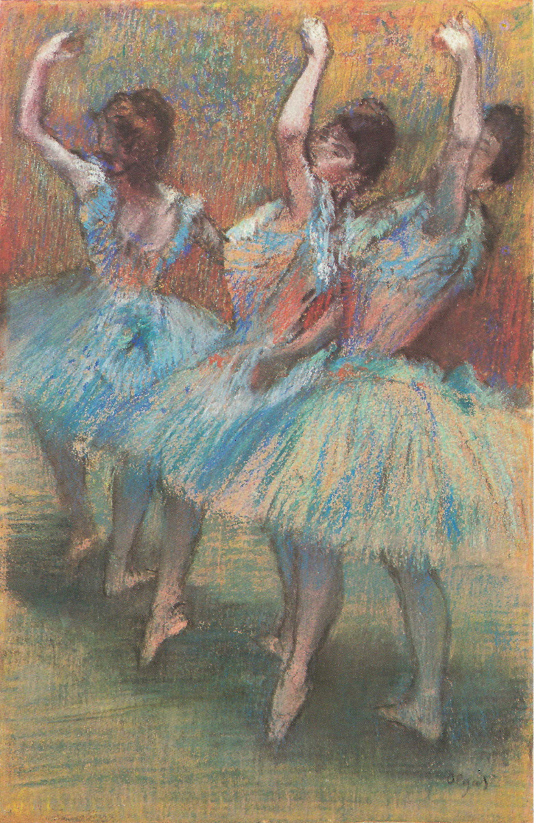 Edgar Degas. Three dancers