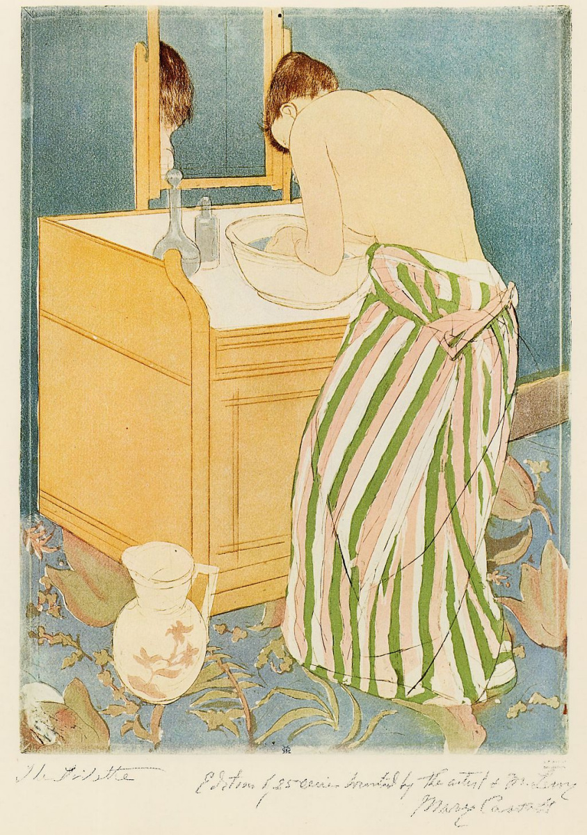 Mary Cassatt. Woman washing itself