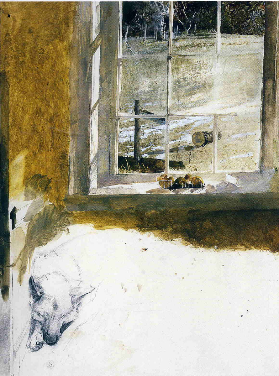 Wild dog (Sketch for "Groundhog Day"), 1959 by Andrew Wyeth: History