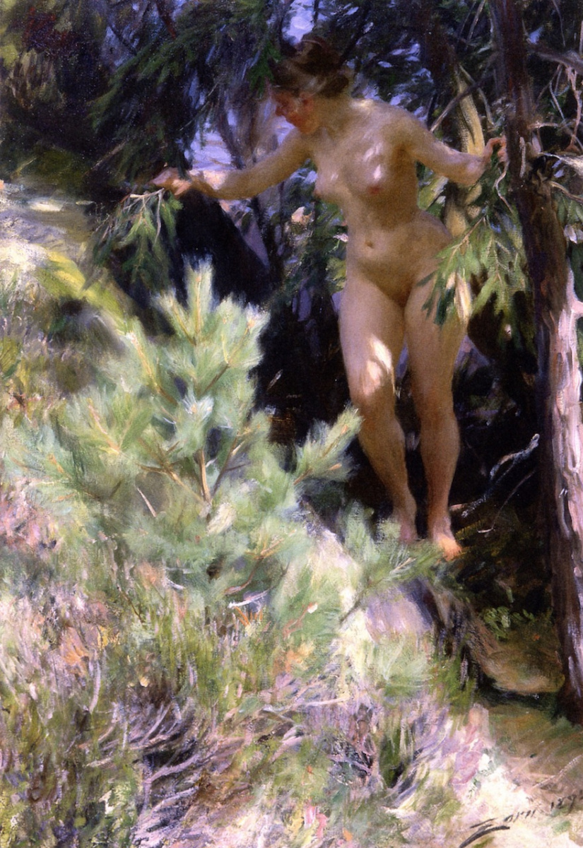 Anders Zorn. Nude under a fir