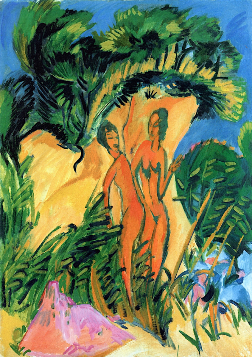 Ernst Ludwig Kirchner. Bathers on the island of Fehmarn