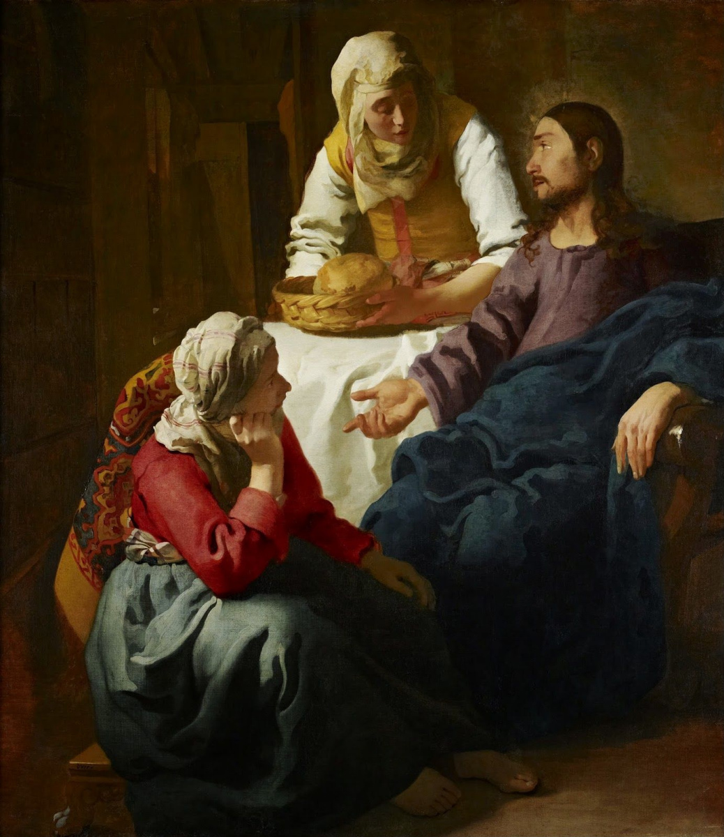 Jan Vermeer. Christ in the house of Martha and Mary
