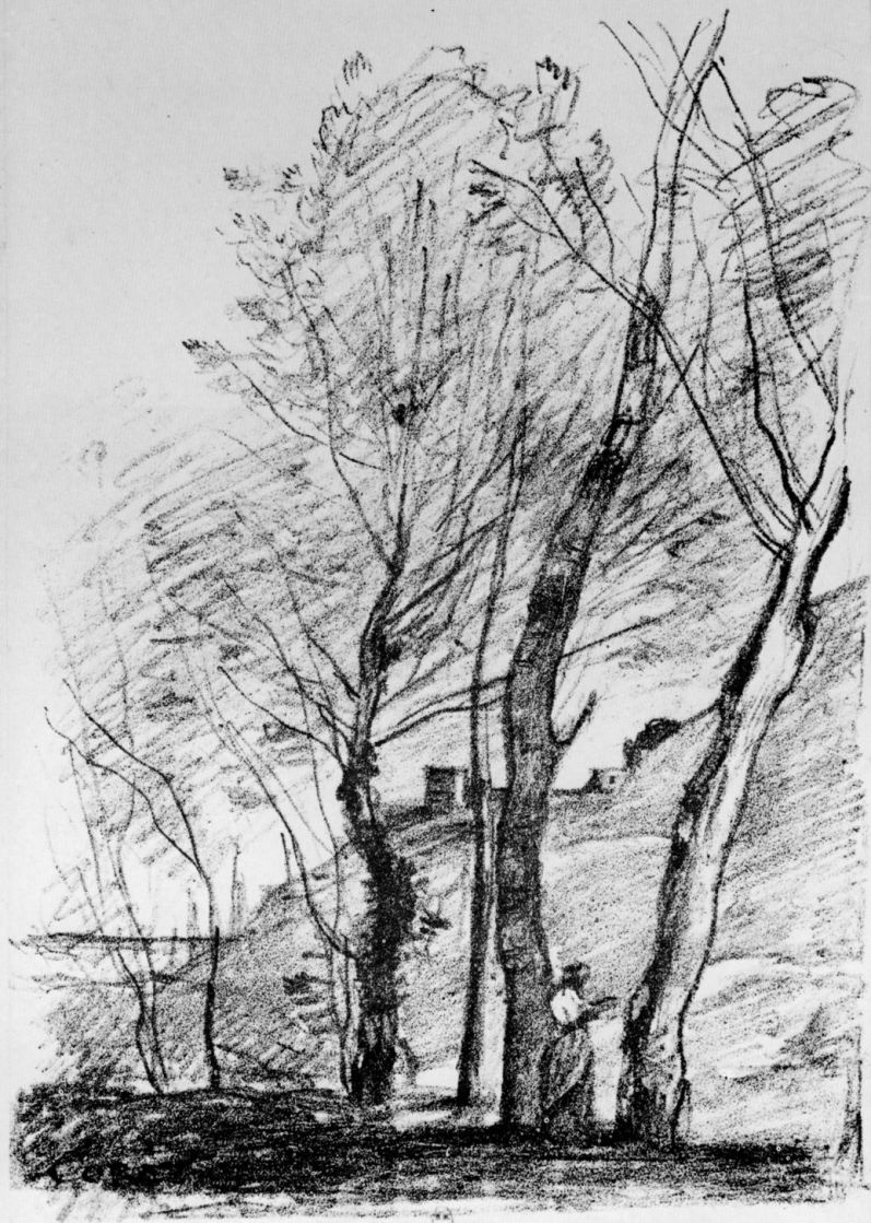 Camille Corot. Reading under the trees