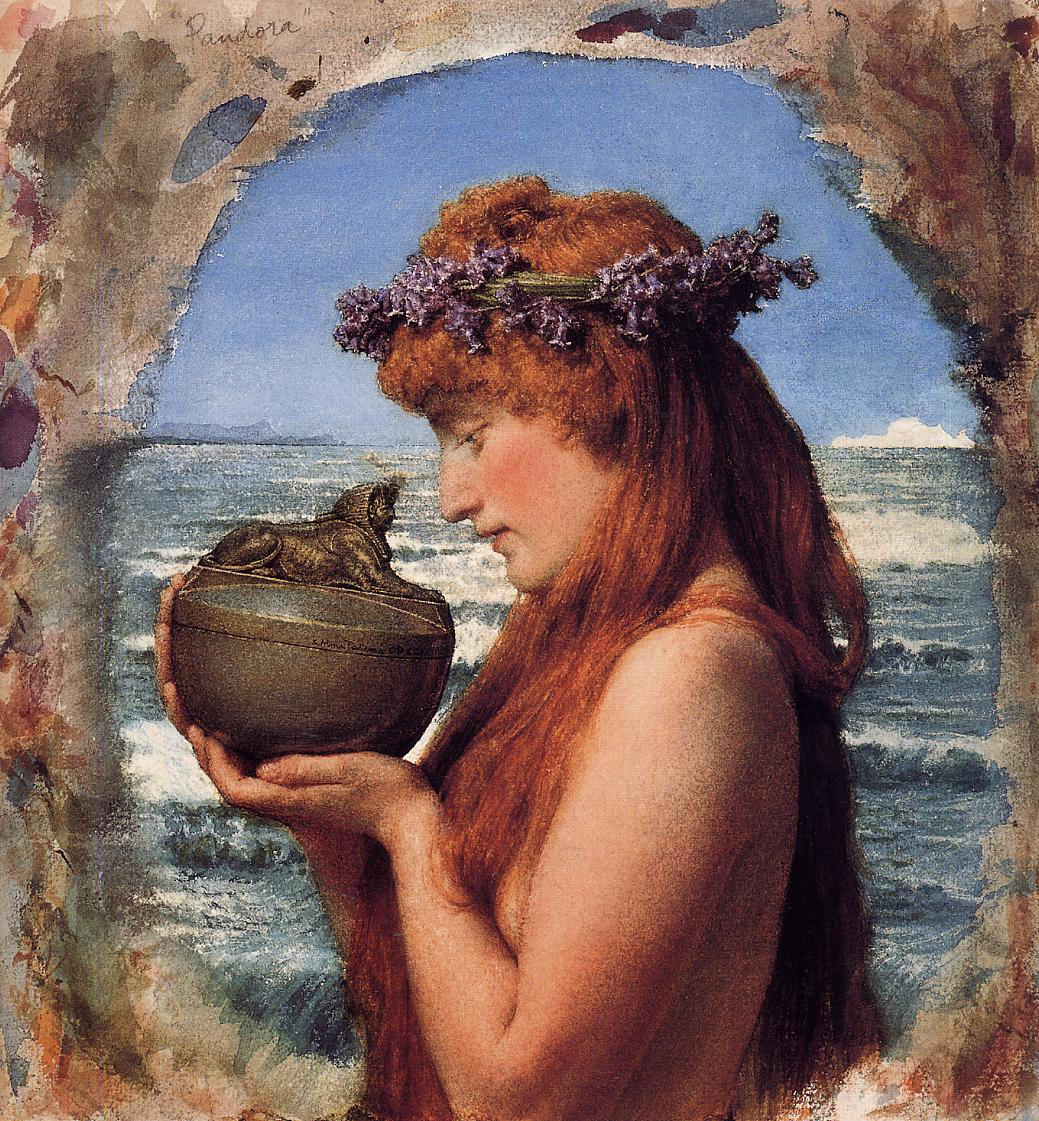 Lawrence Alma Tadema Pandora 1881 24 26 Cm Description Of The 