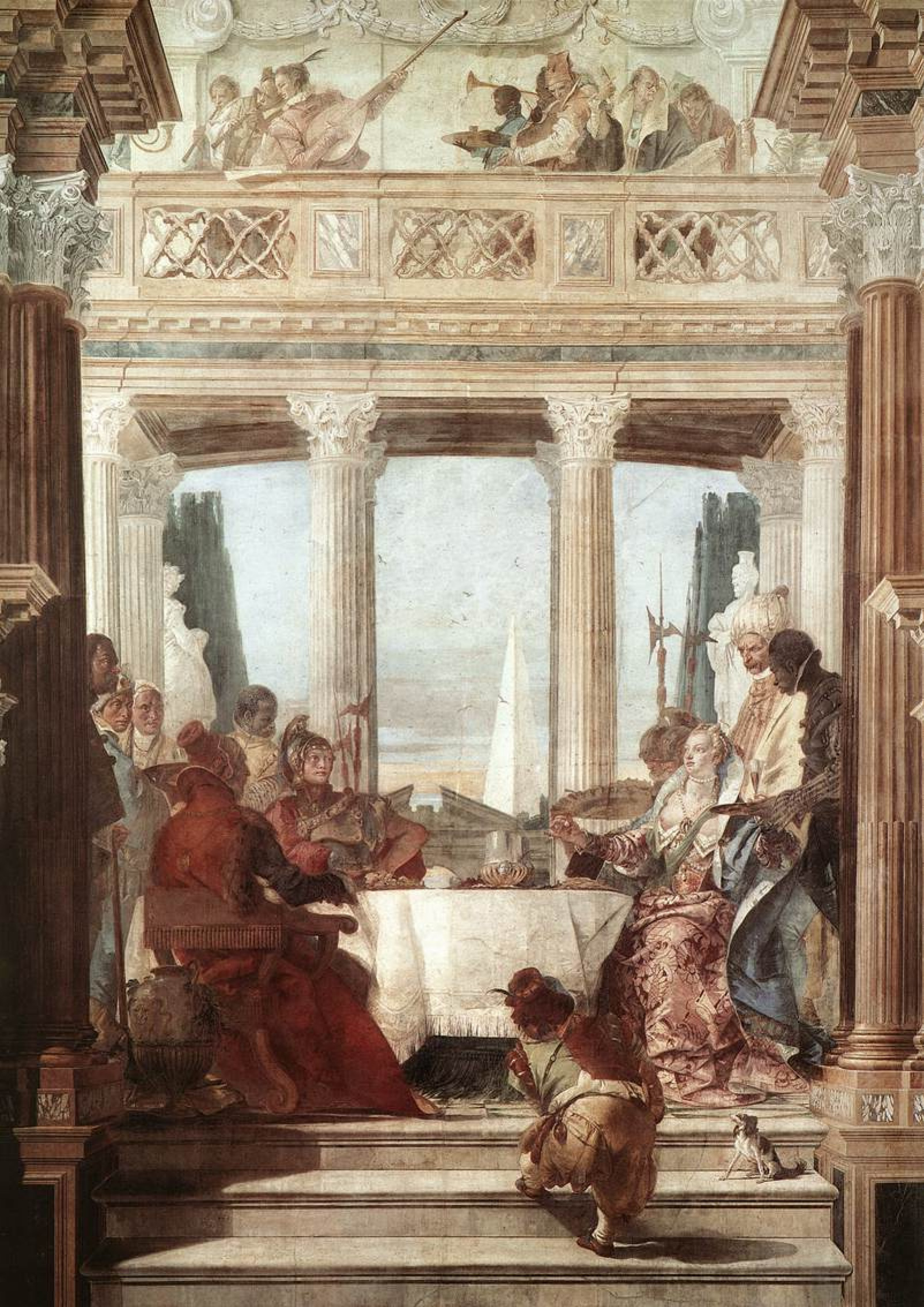 Giovanni Battista Tiepolo, Banquet of Cleopatra, 1746-1747, Palazzo Labia, Venice, Italy.