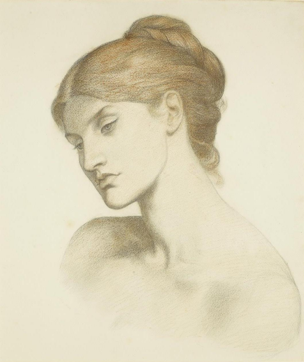 Dante Gabriel Rossetti. Portrait Of Alexa Wilding. A sketch for the painting "Lady Lilith"