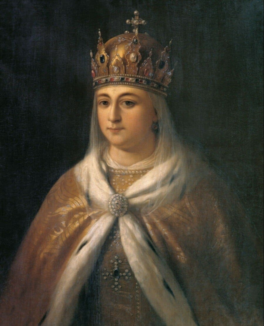 Timofey Andreevich Neff (1805-1877). Portrait of Tsarina Evdokia Lukyanovna, born Streshneva, the second wife of Tsar Mikhail Fedorovich
